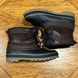 *SPORTO* Dark Brown x Black Lace-Up Boots Size 6